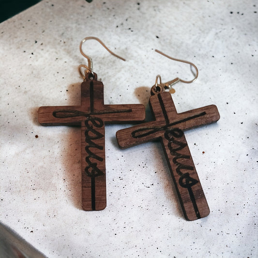 Jesus Cross Earrings