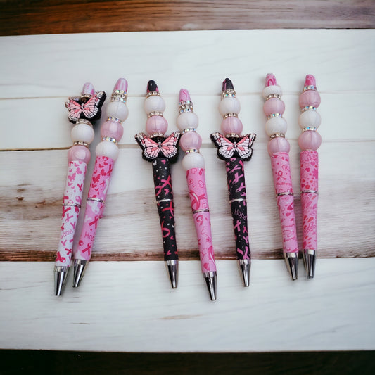 Breast Cancer Silicone Bead Pen