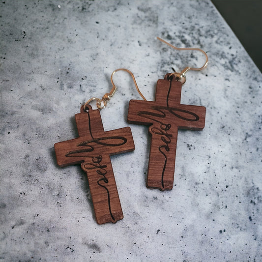 Hope Cross Earrings